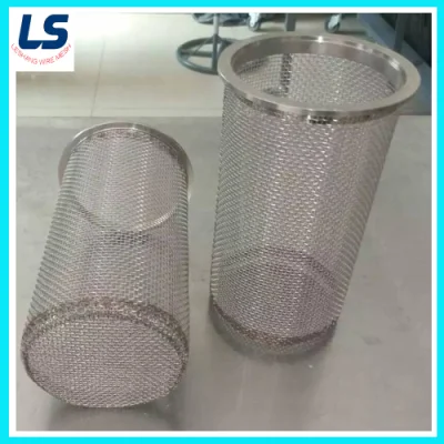 Round Plain Weave Woven Wire Mesh Stainless Steel Filter Tub